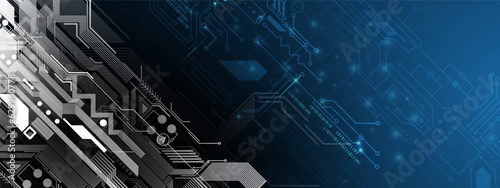 Abstract circuit board futuristic technology processing background