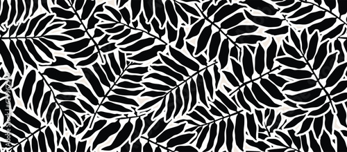 leaf leaves seamless pattern.	