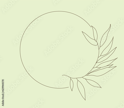 Floral wreaths set, black line art garlands, isolated on white. Botanical frames of wild flowers, herbs, branches for wedding decoration, design projects. Vector illustration.