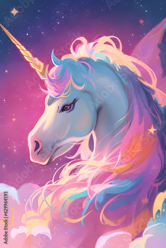 unicorn in the night sky