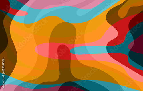 Abstract Colorful Groovy background design