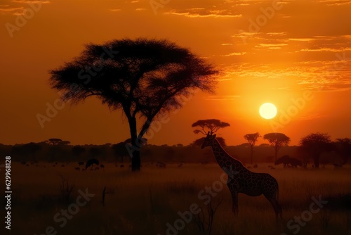 Giraffes have been in the wildlife sanctuary  AI generated