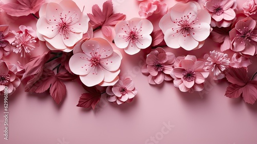 Abstract Pink Floral Design Background Banner