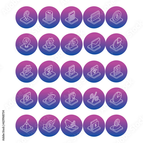 Business icons set. online business, e-commerce, finance icons, such as business man, business bag, avatar, office, etc