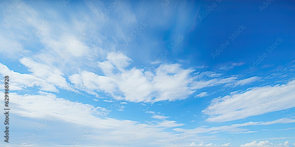 Obraz premium Summer sky. Blue and white cloudscape. Nature beauty. Abstract sky with clouds. Sunlight beautiful view