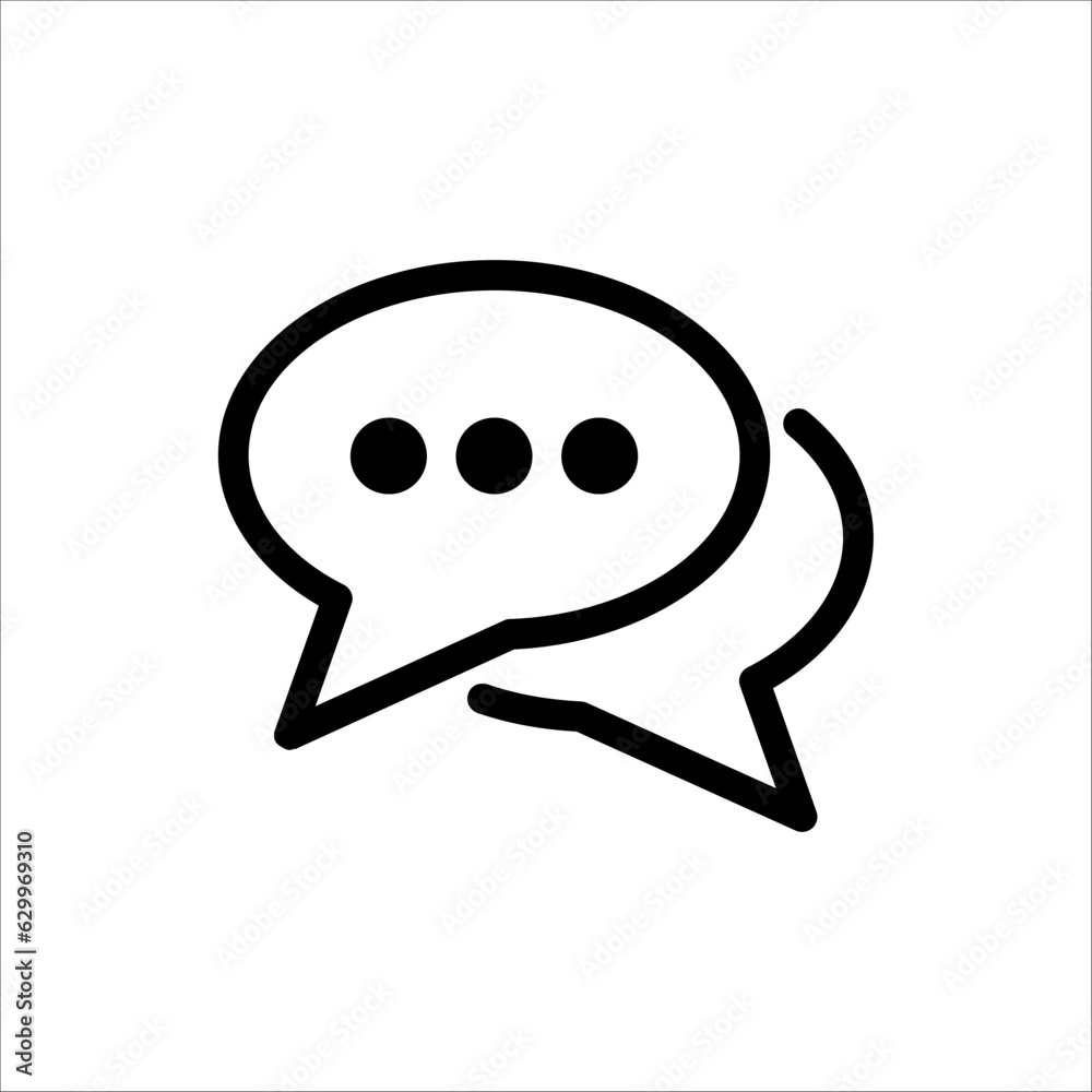 Talk bubble speech icon, speaking people icon vector. isolated on white background Talk bubble speech icon, speaking people icon vector. isolated on white background