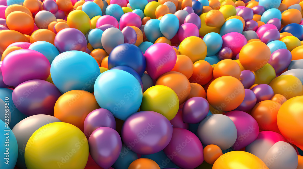 Color balloons different shapes, Bright photography , HD Background Color balloons different shapes, Bright photography , HD Background
