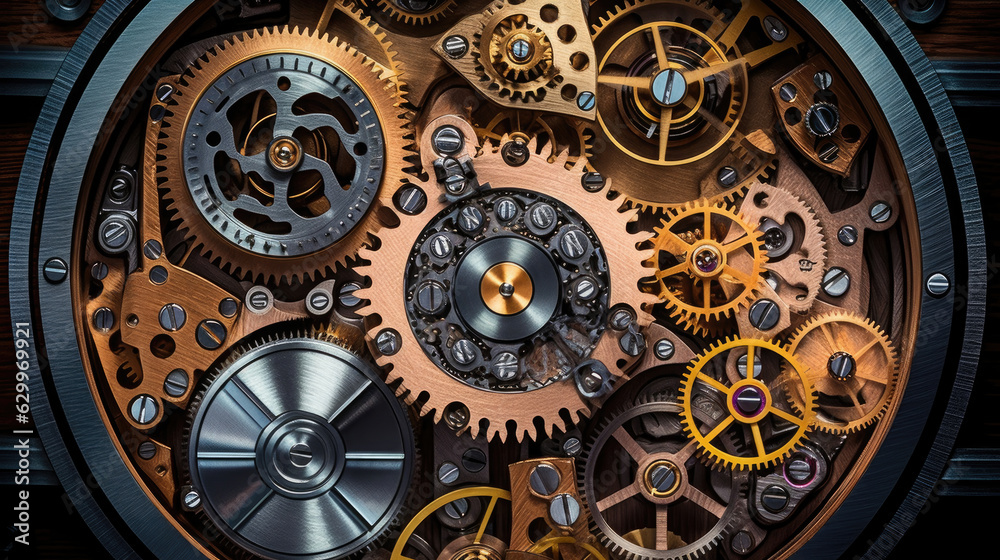 A gear clock clock, Bright photography , HD Background