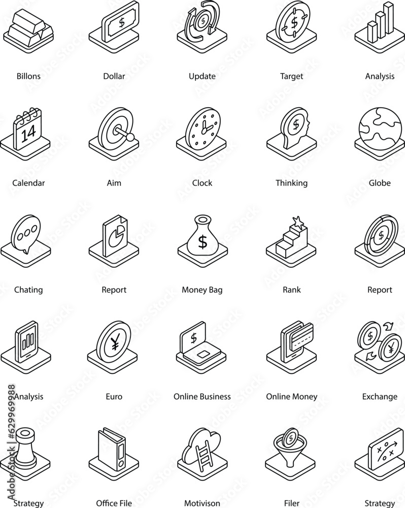 Business icons set. online business, e-commerce, finance icons, such as business man, business bag, avatar, office, etc