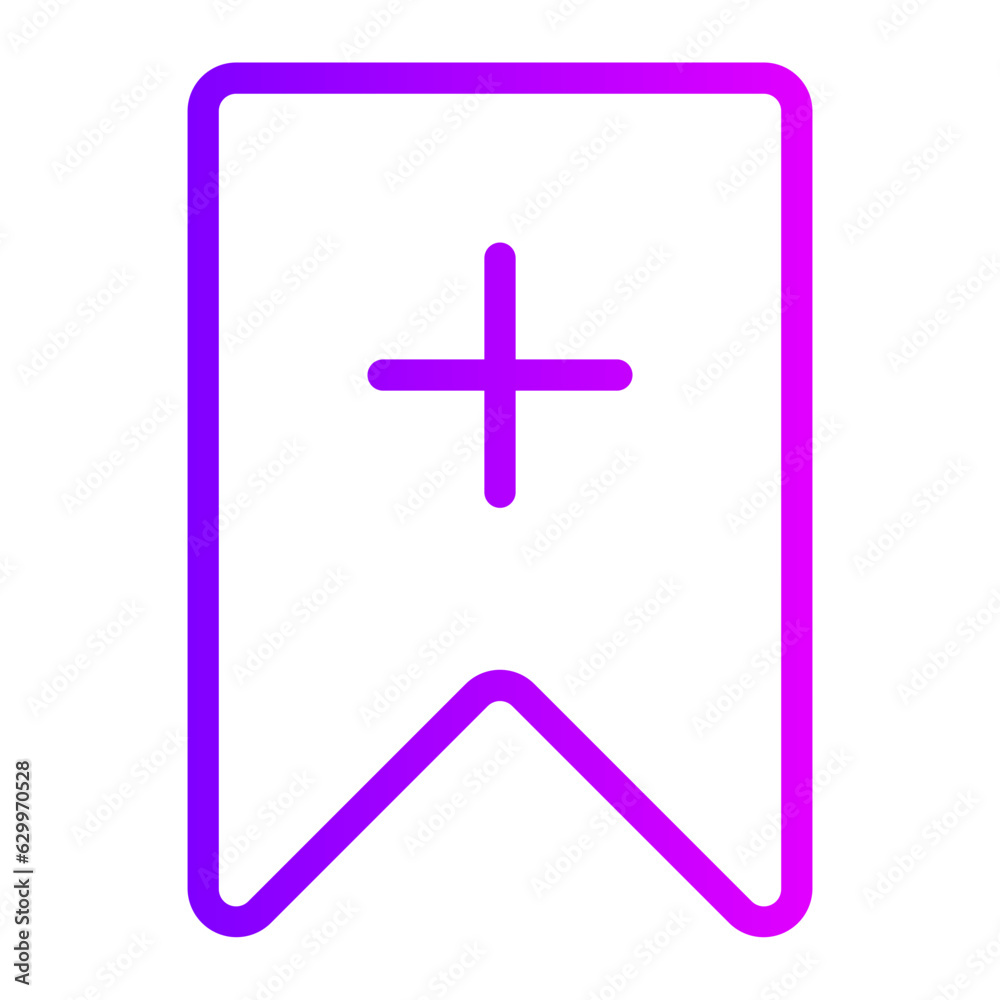 Obraz premium bookmark gradient icon