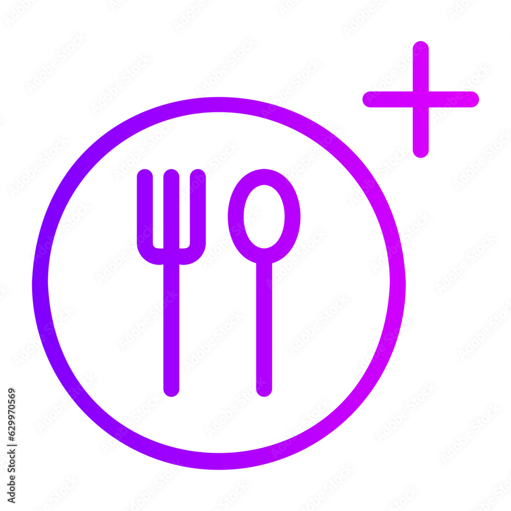 food and restaurant gradient icon food and restaurant gradient icon