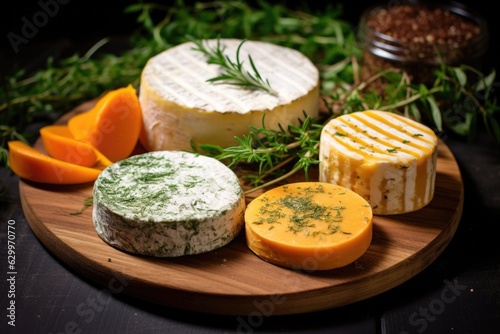 bloomy rind cheeses with herbs and spices