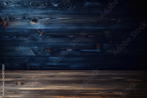 blue wood plank background booth material