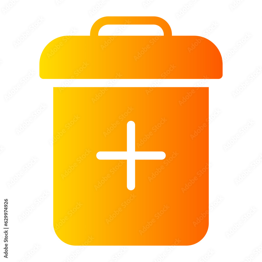 Fototapeta premium trash can gradient icon