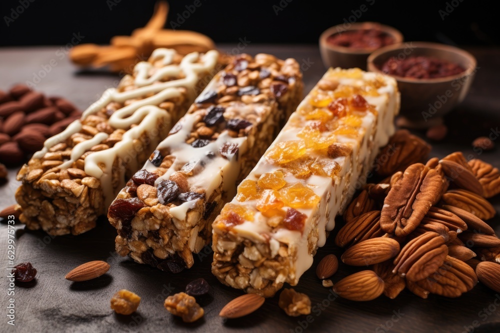 granola bars with different flavor combinations