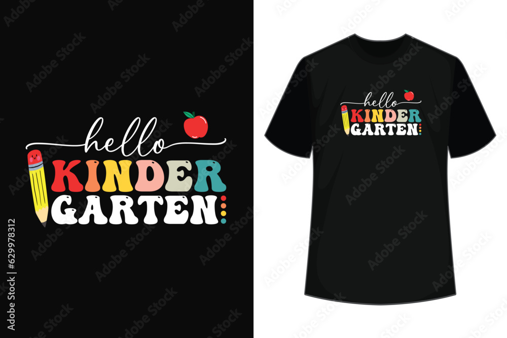 Hello Kindergarten Shirt Back to School Teacher Student Gift T-Shirt Hello Kindergarten Shirt Back to School Teacher Student Gift T-Shirt