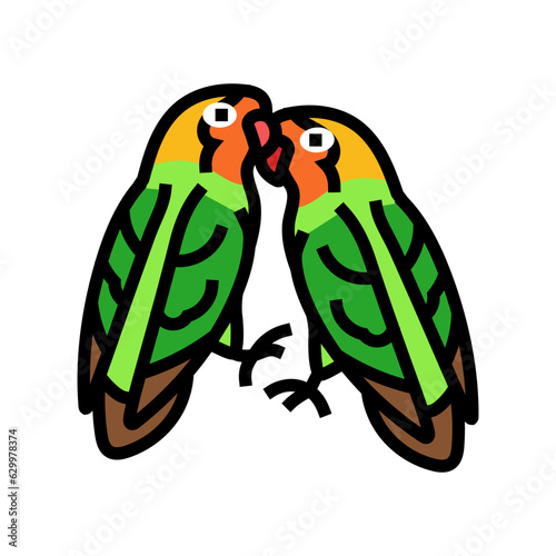 lovebirds color icon vector. lovebirds sign. isolated symbol illustration