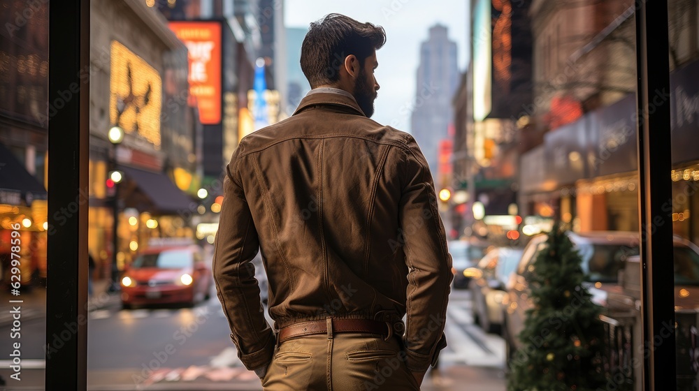 A man is walking down the street A man is walking down the street