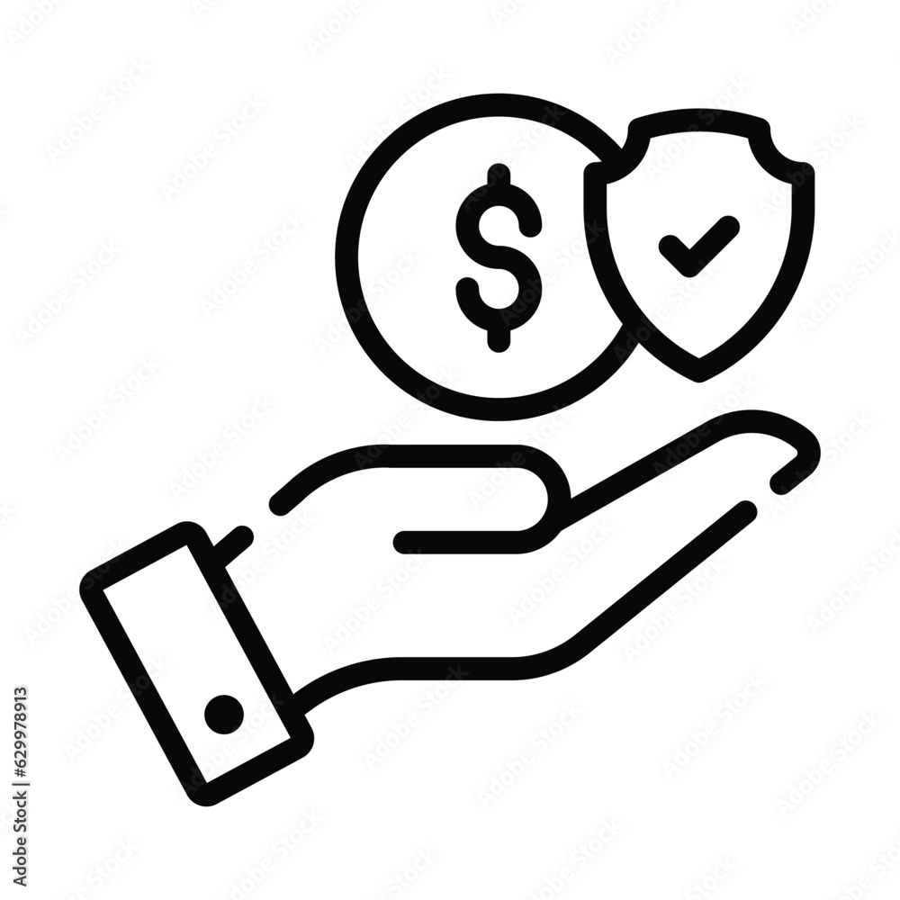 Grab this creatively designed icon of loan protection in modern style Grab this creatively designed icon of loan protection in modern style