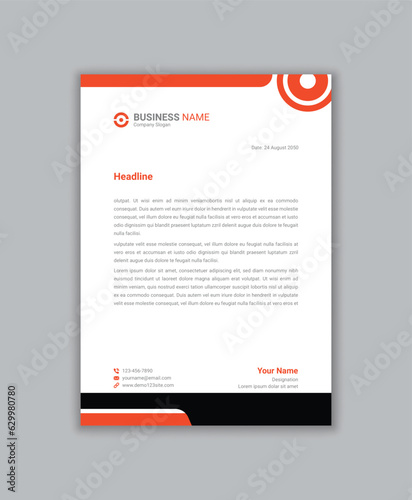 Summary Letterhead design contemporary enterprise Letterhead layout Template