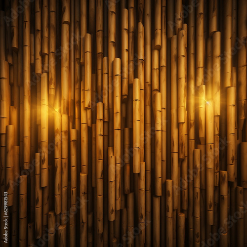 texture of vertically aligned bamboo sticks forming a traditional wall