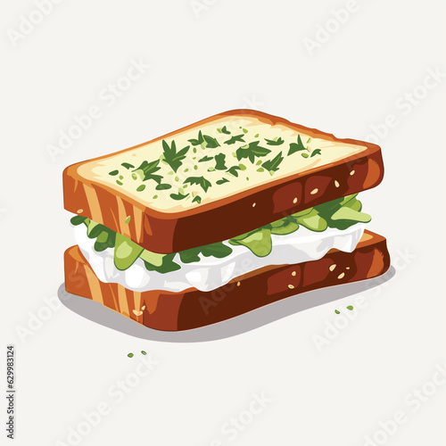 avocado toast vector flat minimalistic isolated illustration