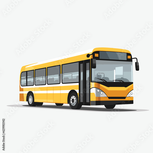 bus vector flat minimalistic asset isolated illustration