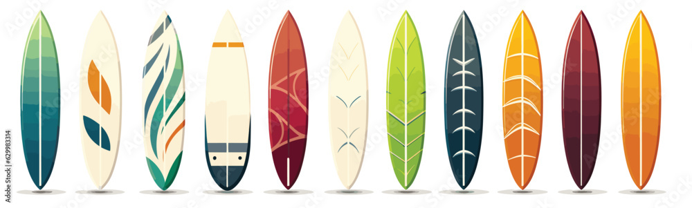 surfboard set vector flat minimalistic isolated illustration surfboard set vector flat minimalistic isolated illustration