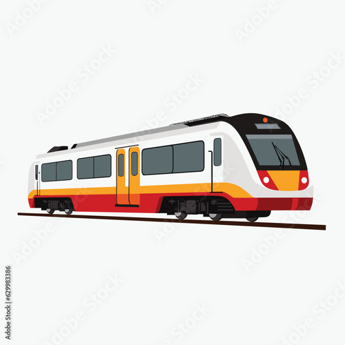train vector flat minimalistic asset isolated illustration