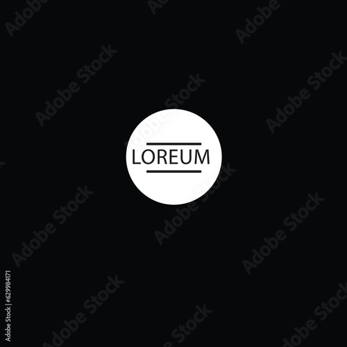 rounded design with simple text logo design vector image