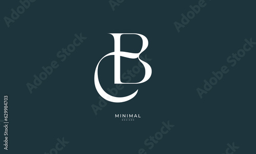 Alphabet letter icon monogram logo BC