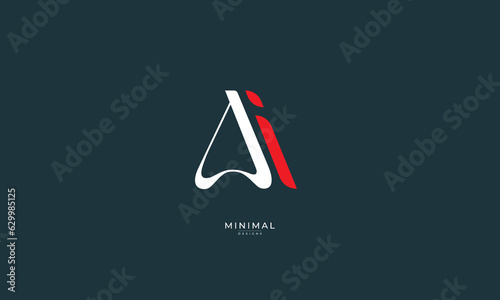 Alphabet letter icon monogram logo AI