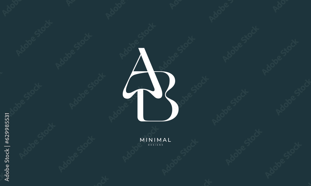 Alphabet letter icon monogram logo AB Alphabet letter icon monogram logo AB