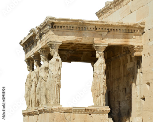 kariatids caryatids parthenon in Athens greece ancient monuments