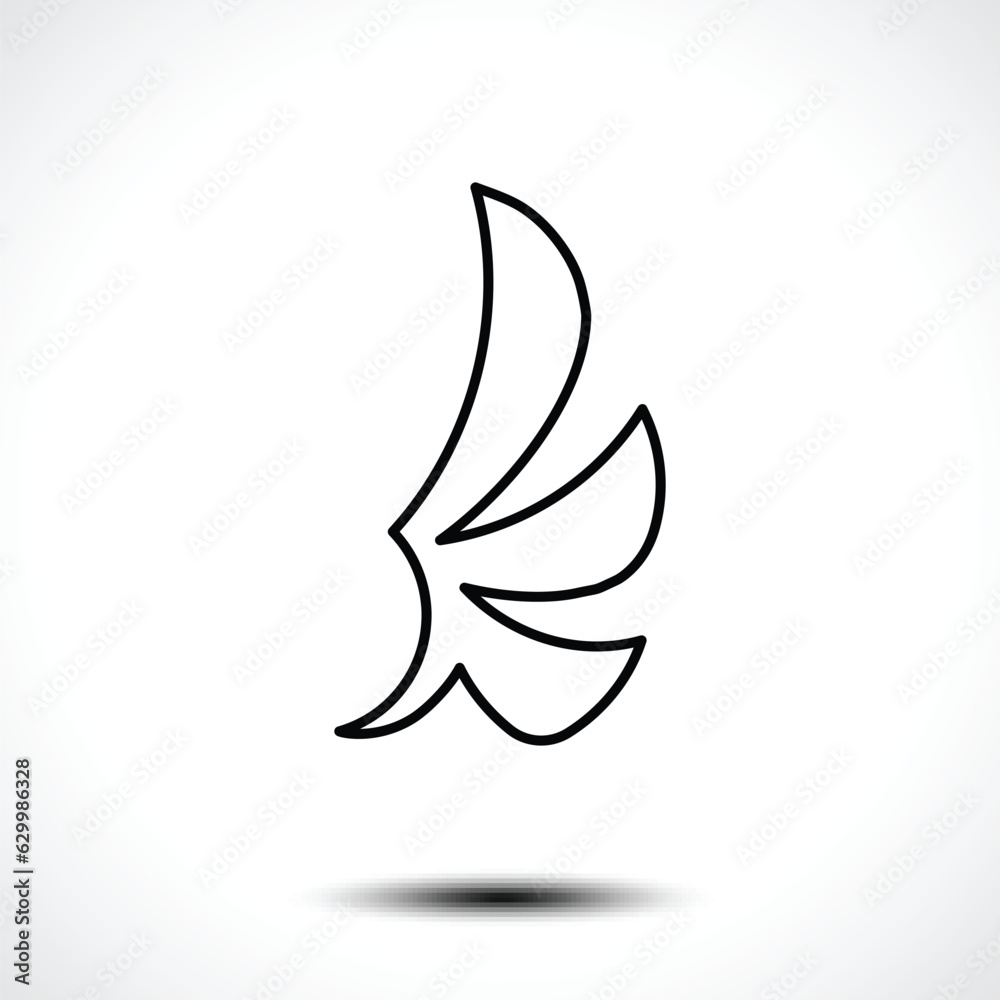 Obraz premium Wing line icon. Vector illustration