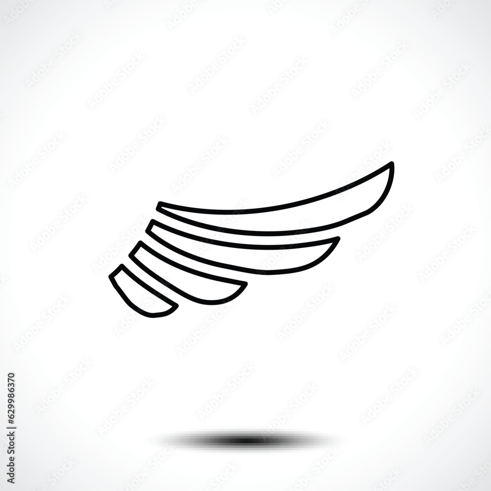 Wing line icon. Vector illustration Wing line icon. Vector illustration