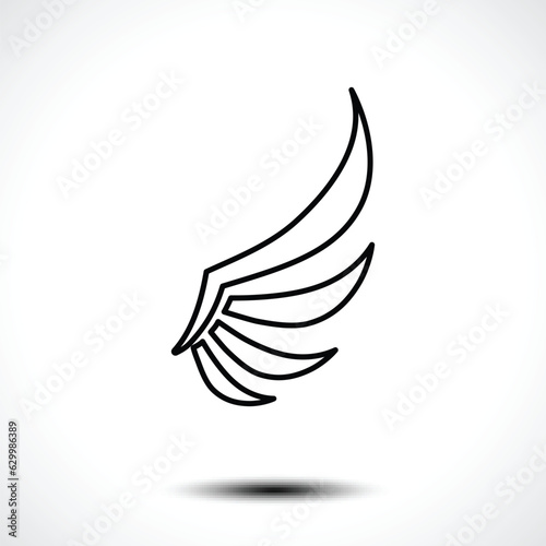 Wing line icon. Vector illustration