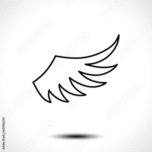 Wing line icon. Vector illustration