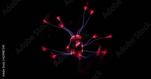 Plasma Globe or Lamp showing tendrils of plasma.