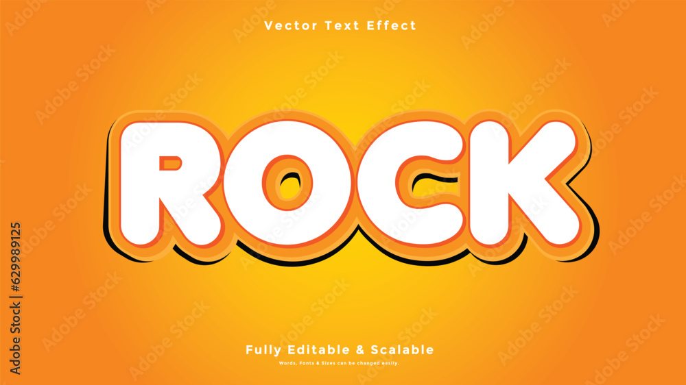 Rock 3d Text Effect