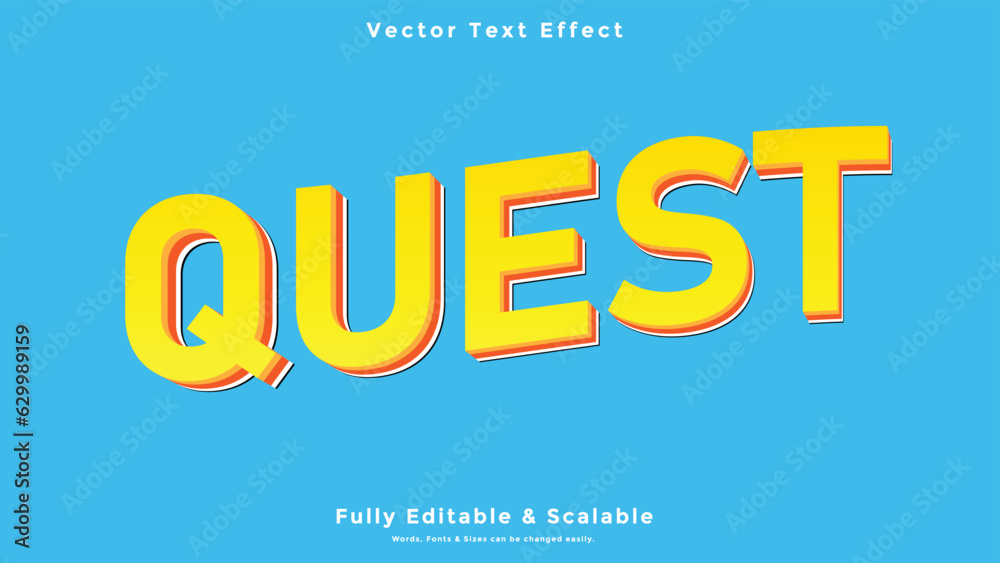 Quest 3d Text Effect