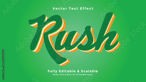 Rush 3d Text Effect
