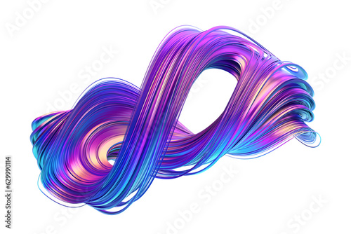 Fototapeta Naklejka Na Ścianę i Meble -  Futuristic colorful shape, 3d render