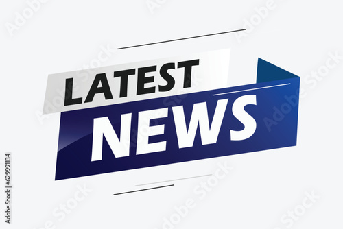 Latest news word concept vector illustration with blue lines modern futuristic 3d style for landing page template ui web mobile app poster banner flyer background gift card coupon label wallpaper