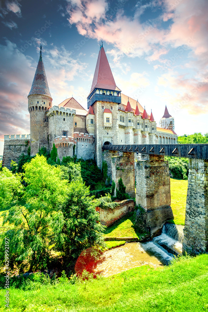 Fototapeta premium Burg Eisenmarkt, Hunedoara, Rumänien 