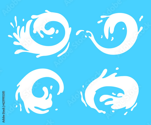 Water and juice splash liquide. Vector Illustration. A drop shape, simple yet profound symbol of liquidity A dripped droplet, silent player in theater of fluid dynamics A milk spill shape, unexpected