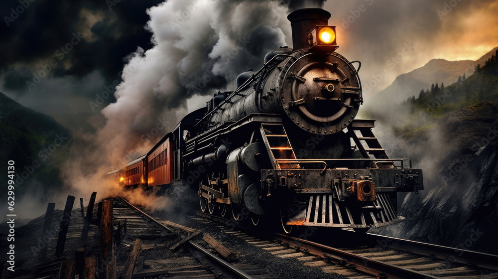 Fototapeta premium A train steam, Background Images , HD Wallpapers, Background Image