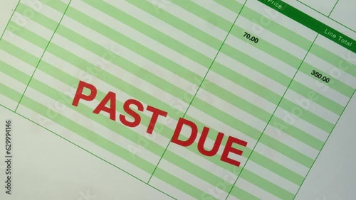 Stop motion animation of debt. Credit crunch debt and recession. Credit crisis, final demands and threat of legal action. Past due bills and outstanding accounts with threat of legal action.