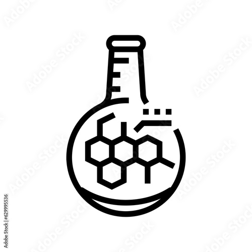 chemical synthesis engineer line icon vector. chemical synthesis engineer sign. isolated contour symbol black illustration