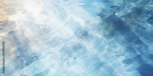 Blue water underwater background texture transparent - Generative AI